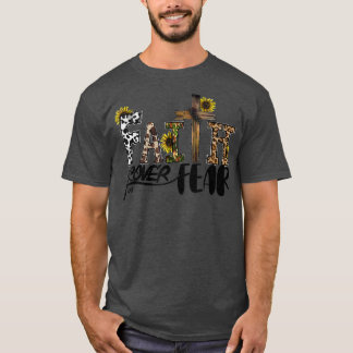T-shirt Foi occidentale sur la peur Cowhide Tournesol Fa