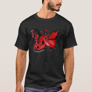 T-shirt Foi Papillon Bourgogne Ruban multiple Myélome A
