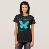 T-shirt Foi papillon Espoir Aimer Scleroderma Sensibilisat (Devant entier)