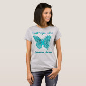 T-shirt Foi papillon Espoir Aimer Scleroderma Sensibilisat (Devant entier)