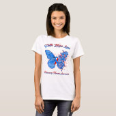 T-shirt Foi papillon Espoir Amour Fibrose pulmonaire (Devant entier)