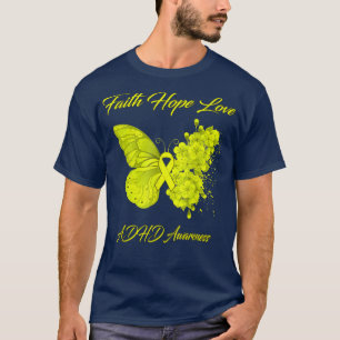 T-shirt Foi papillon Espoir Amour TDAH Sensibilisation