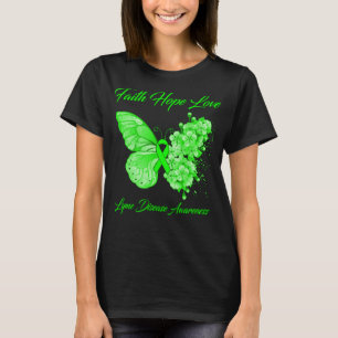 T-shirt Foi papillon Hope Love Lyme Maladie Sensibilisatio