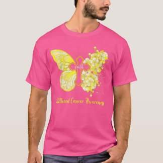 T-shirt Foi papillon jaune Foi Cancer de l'enfance Awa
