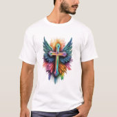 T-shirt "Foi radieuse : Ailes de dévotion" (Devant)