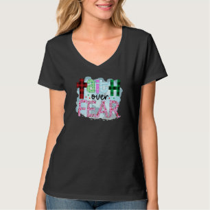 T-shirt Foi sur la peur Jésus Croix de Pâques Hommes Femme