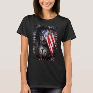 T-shirt Foi sur la peur, Jésus Drapeau Américain Patriote