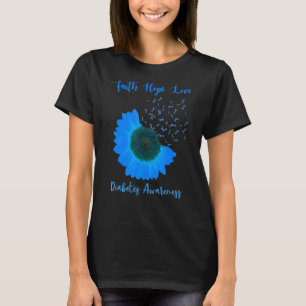 T-shirt Foi tournesol amour Diabète Sensibilisation Diabét