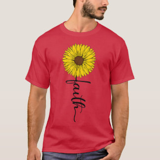 T-shirt Foi tournesol croix Dieu Croire Dieu Lover