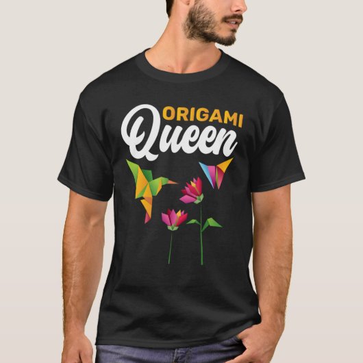 T-shirt Folding Paper Origami Queen (Devant)