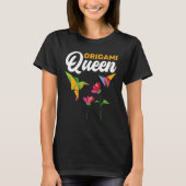 T-shirt Folding Paper Origami Queen (Devant)