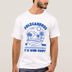 T-shirt Folegandros balayée par le vent (Grèce)