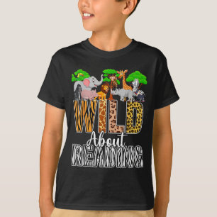 T-shirt Folle de lecture amoureux des animaux de zoo ensei