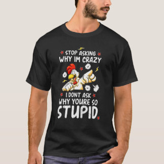 T-shirt Folle éleveuse de poulets agricultrice femme agric