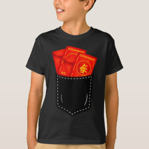T-shirt Folle Nouvel An Chinois Fausse Cket Enveloppes Rou