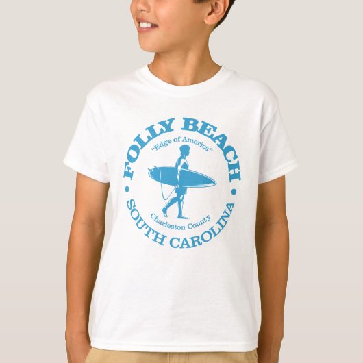 T-shirt Folly Beach (surfer) (Devant)