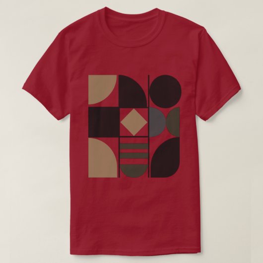 T-Shirt foncé à formes variées (Design devant)