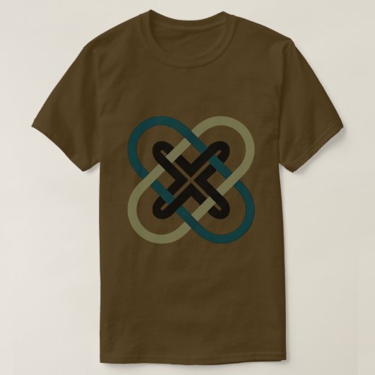 T-Shirt foncé à X entrelacés (Design devant)