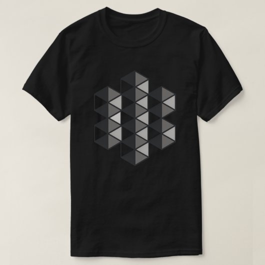T-shirt foncé avec triangles joints Art (Design devant)