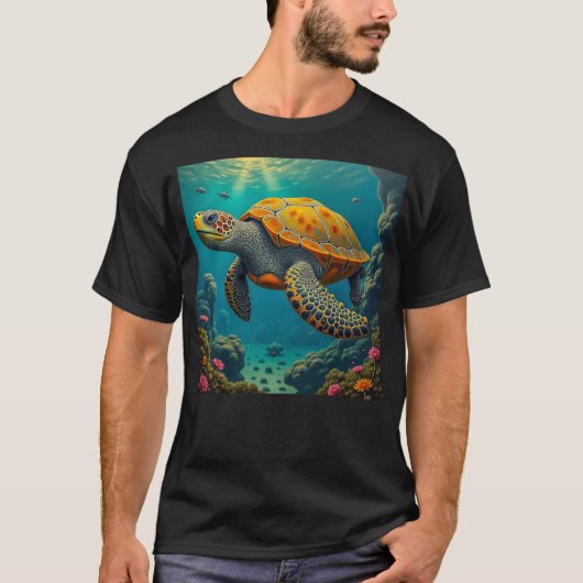 T-shirt foncé basique pour hommes (Devant)