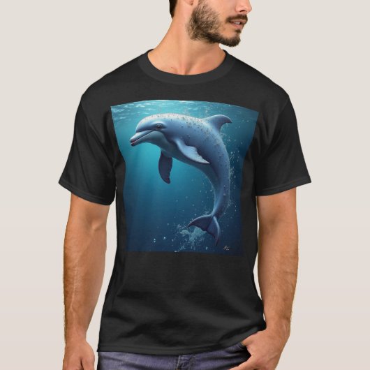 T-shirt foncé basique pour hommes (Devant)