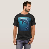 T-shirt foncé basique pour hommes (Devant entier)