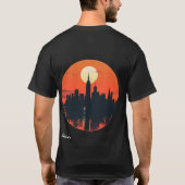 T-shirt foncé basique pour hommes (Dos)
