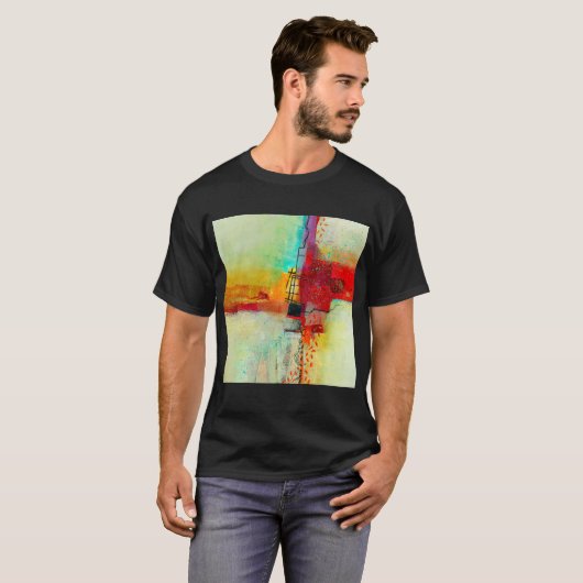 T-shirt foncé basique pour hommes (Devant entier)
