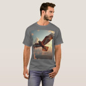 T-shirt foncé basique pour hommes (Devant entier)