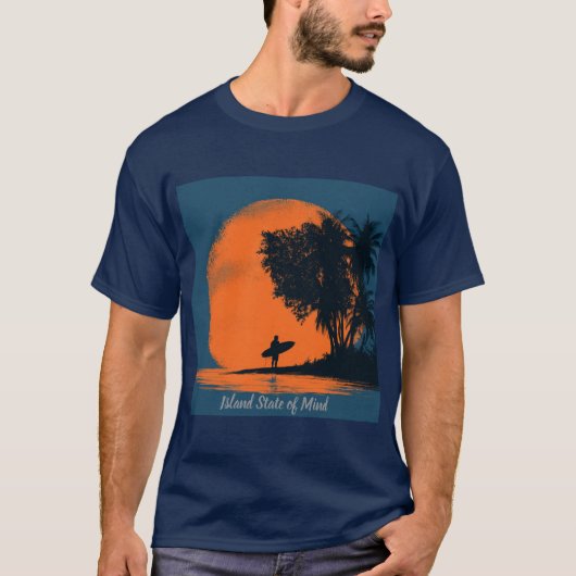 T-Shirt foncé basique pour hommes (Devant)