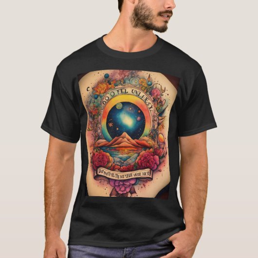 T-shirt foncé basique pour hommes (Devant)