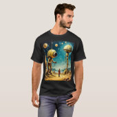 T-shirt foncé basique pour hommes (Devant entier)