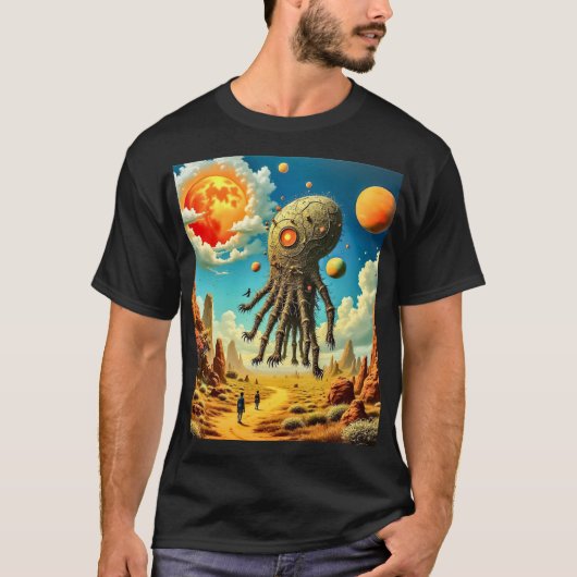 T-shirt foncé basique pour hommes (Devant)