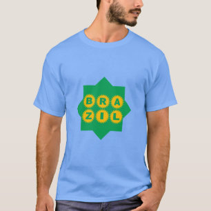 T-shirt foncé bleu  DESIGN  BRAZIL
