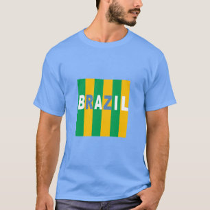 T-shirt foncé bleu  DESIGN  BRAZIL