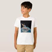 T-shirt foncé d'astronomie de télescope spatial de (Devant entier)