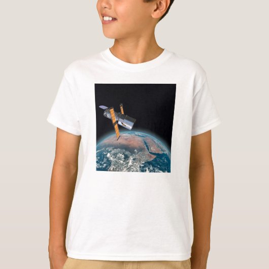 T-shirt foncé d'astronomie de télescope spatial de (Devant)