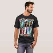 T-Shirt foncé de base – Abstrait de réflexion sur (Devant entier)