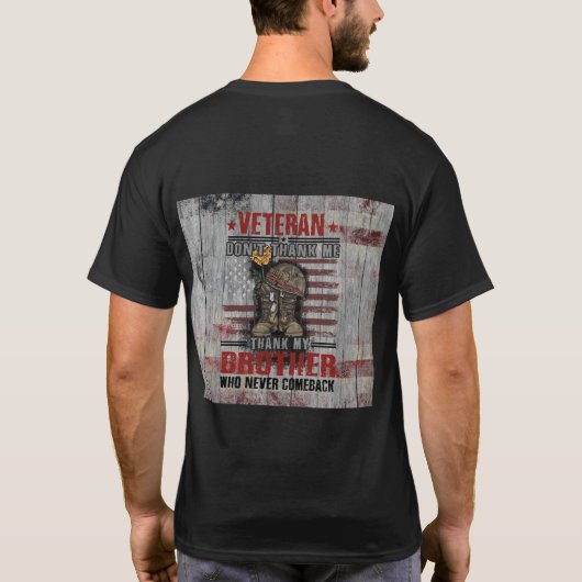 T-shirt foncé de base Confortable, décontracté et  (Dos)