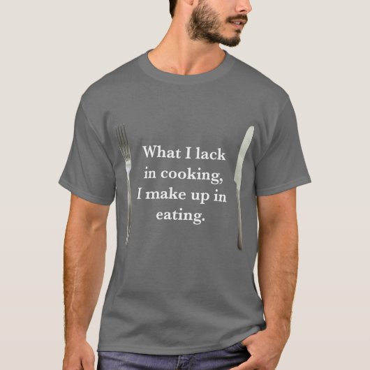 T-shirt foncé de base 'Cuisine et repas' (Devant)
