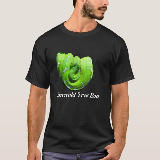 T-shirt foncé de base de boa vert d'arbre (Devant)