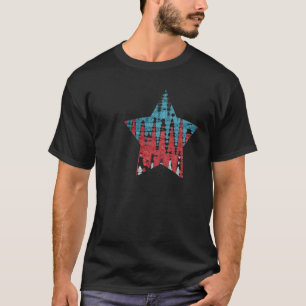 T-shirt foncé de base de concours d'étoile, noir