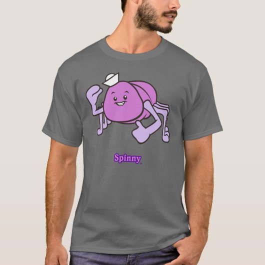 T-shirt foncé de base de Spinny (Devant)