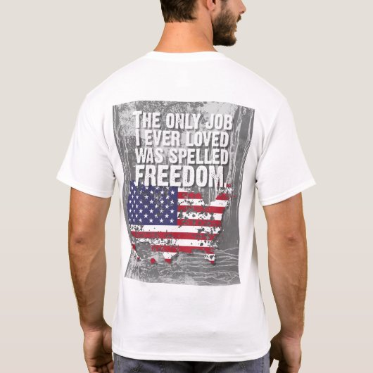 T-Shirt foncé de base – Emploi Liberté (Dos)