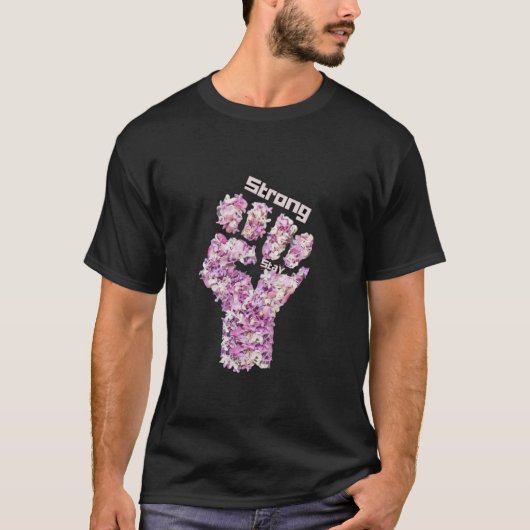 T-shirt foncé de base, simple séjour design fort (Devant)