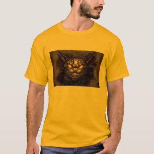 T-shirt foncé de chat de Cheshire