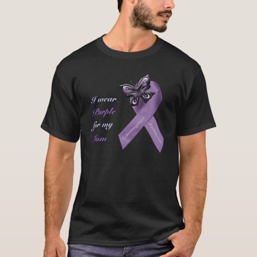 T-shirt foncé de fibromyalgie (Devant)