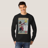 T-shirt foncé de la douille des hommes de chat (Devant entier)