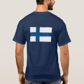T-shirt foncé de SISU avec le drapeau (Dos)