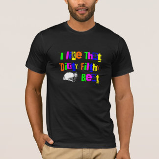 T-shirt (foncé) dégoûtant sale de battement